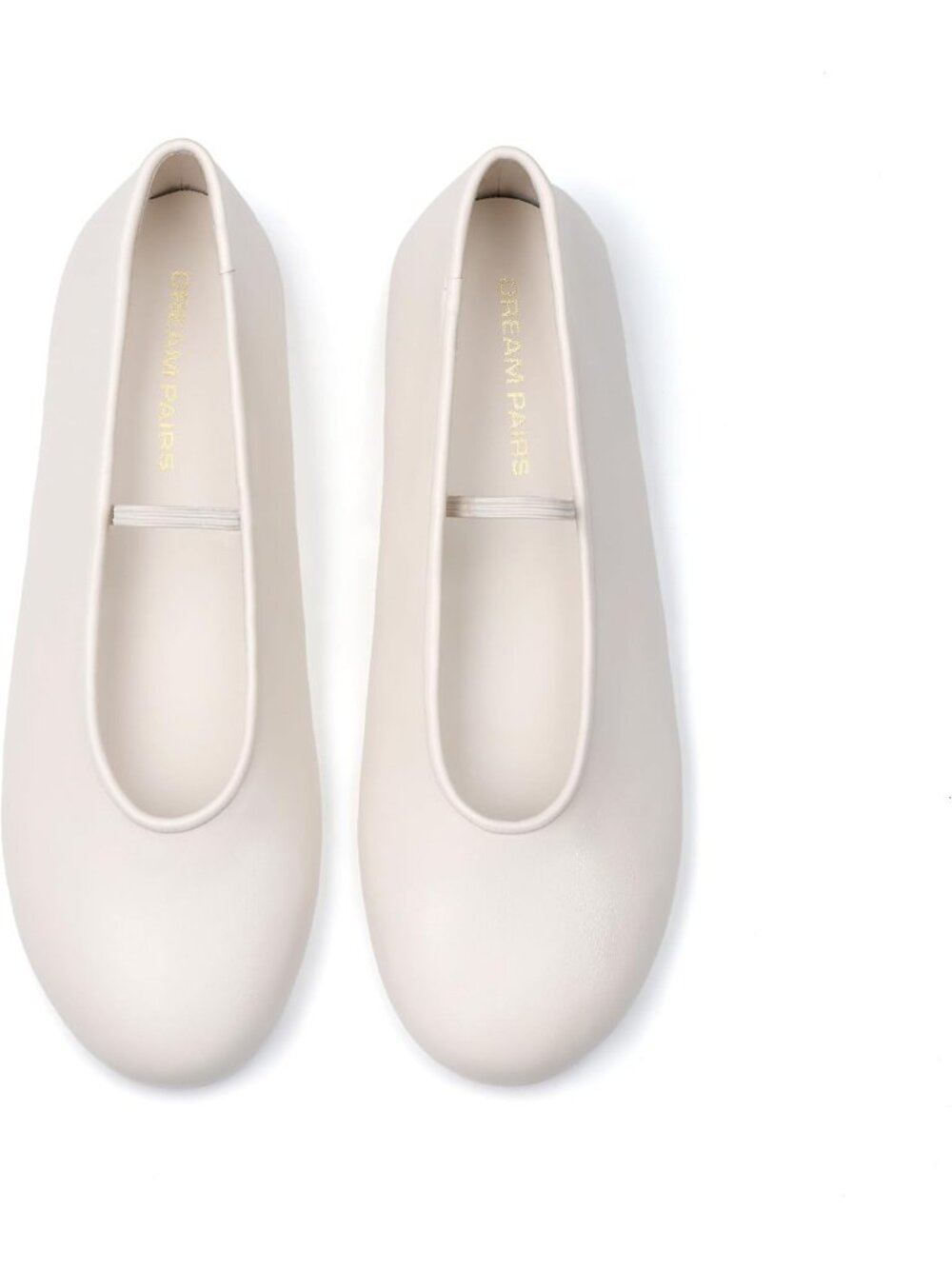 DREAM PAIRS Women's White Comfortable Round Toe Slip on Casual Ballet Flats